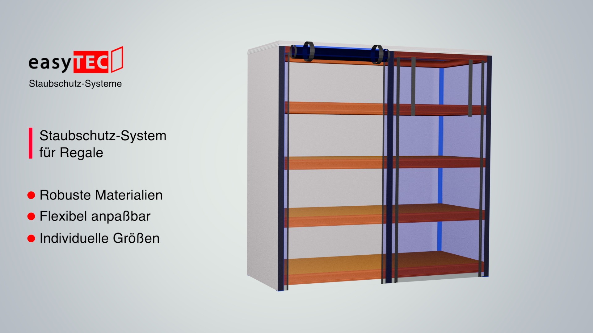 easyTEC System Regaleinhausung Ablage, Schrank, Mobiliar, Kabinett, Postfach