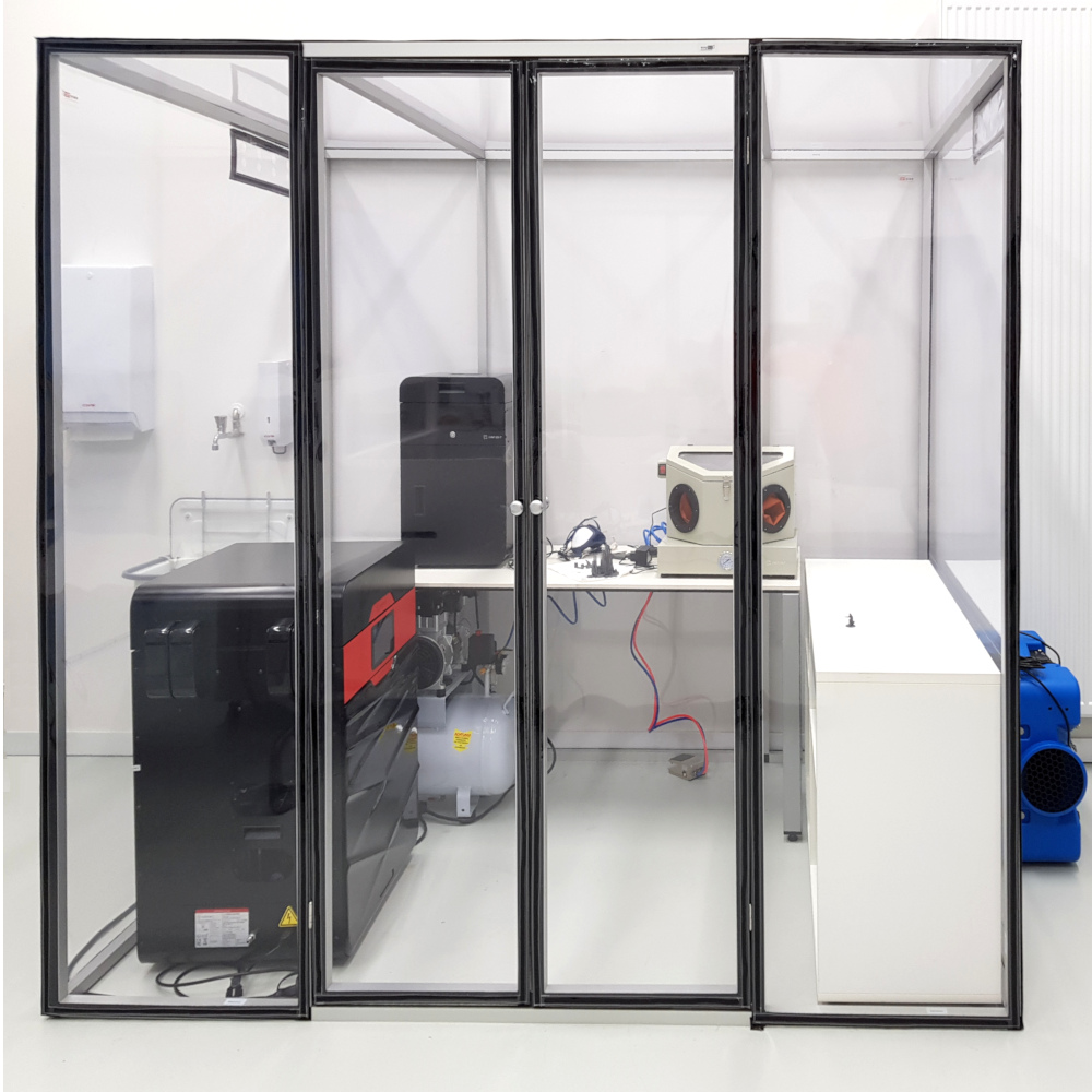 easyTEC transparenter Staubschutzraum