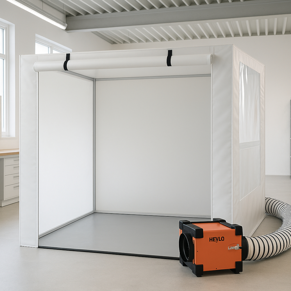 easyTEC Staubschutzraum mit Luftreiniger