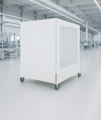 easyTEC rollbarer Staubschutzraum